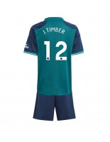 Arsenal Jurrien Timber #12 Alternativní dres pro děti 2023-24 Krátký Rukáv (+ trenýrky)